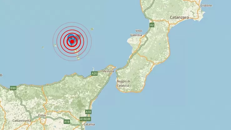 Terremoto nelle isole Eolie di magnitudo 4.1