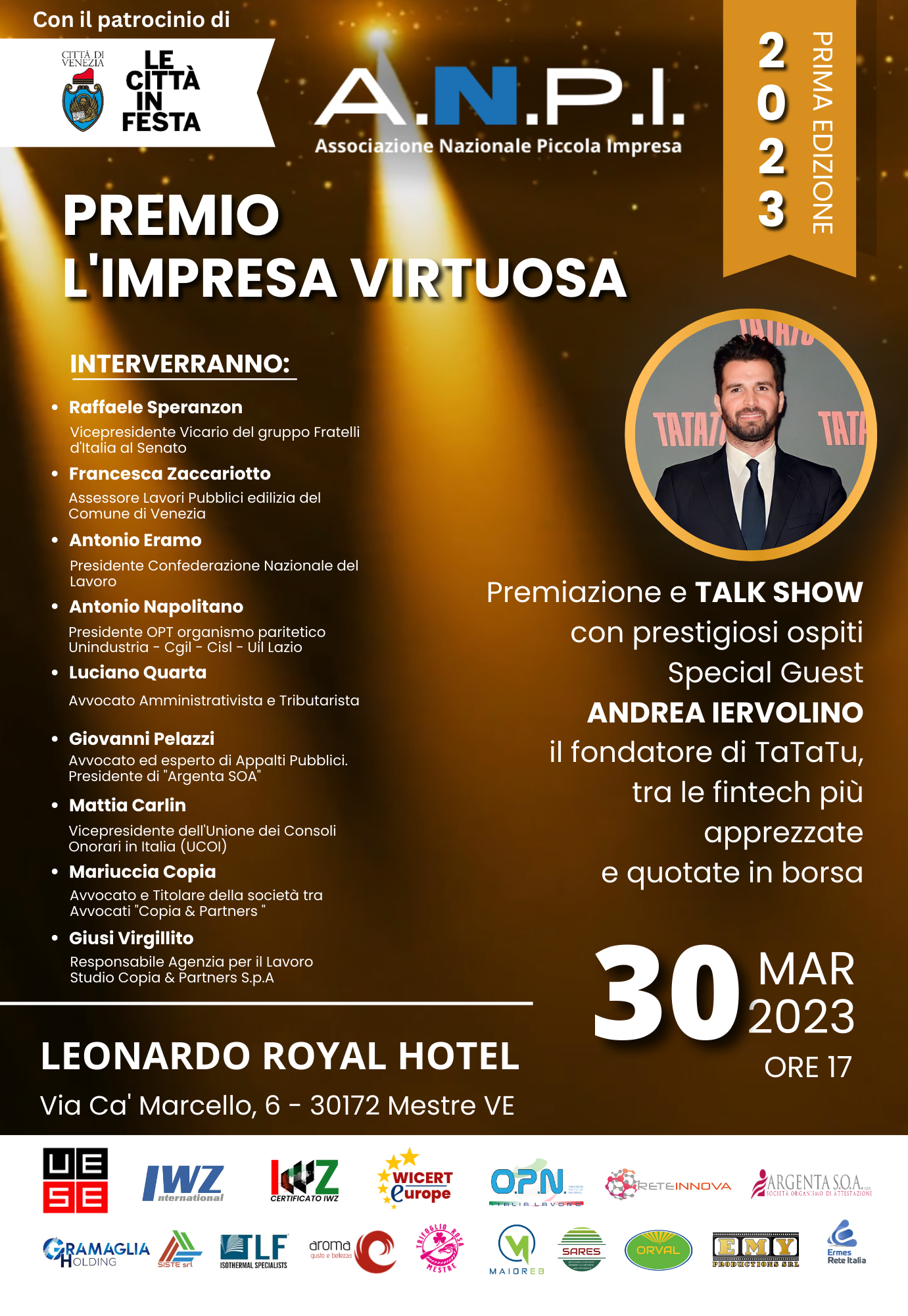 Premio "L'Impresa Virtuosa" : Special Guest Andrea Iervolino founder di TaTaTu