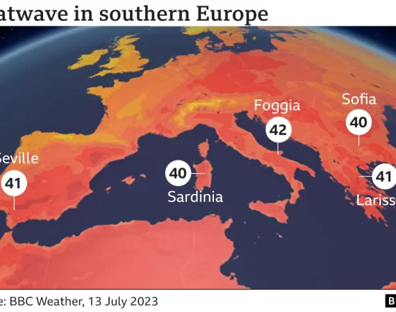 Ondata di Caldo in tutta Europa con picchi di 48° in Italia